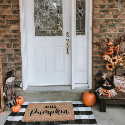 Hello Pumpkin Coir Doormat