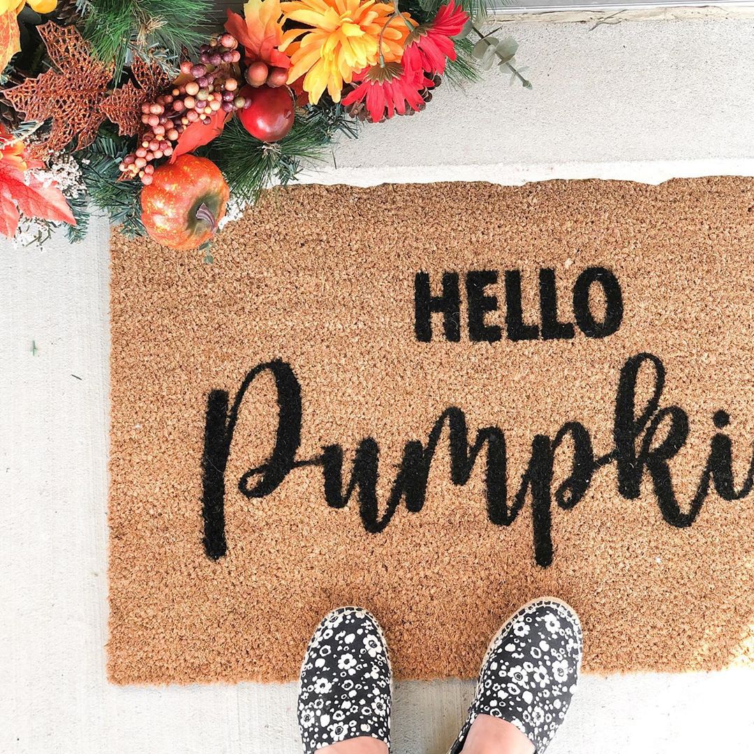 Hello Pumpkin Coir Doormat