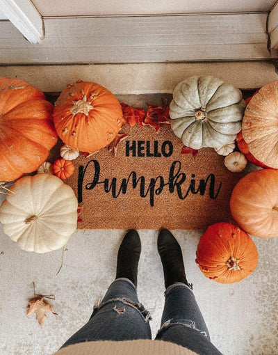 Hello Pumpkin Coir Doormat