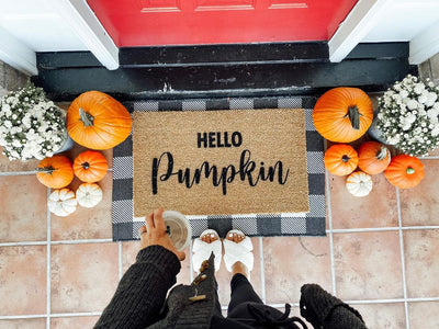 Hello Pumpkin Coir Doormat