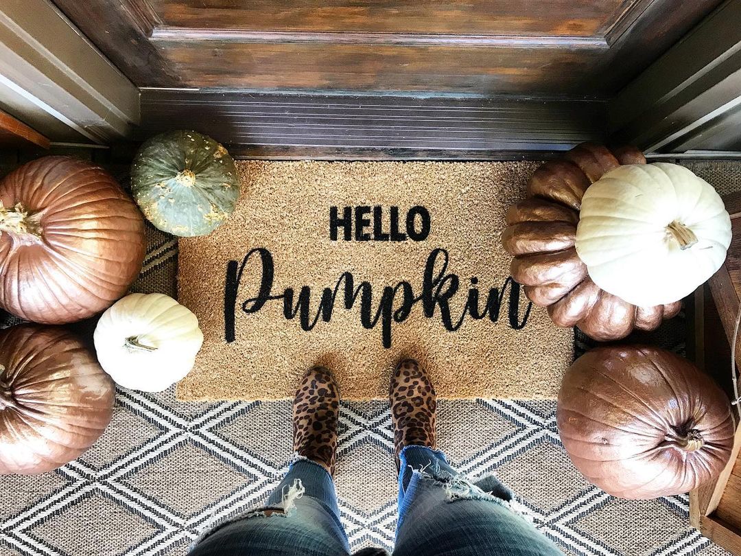 Hello Pumpkin Coir Doormat