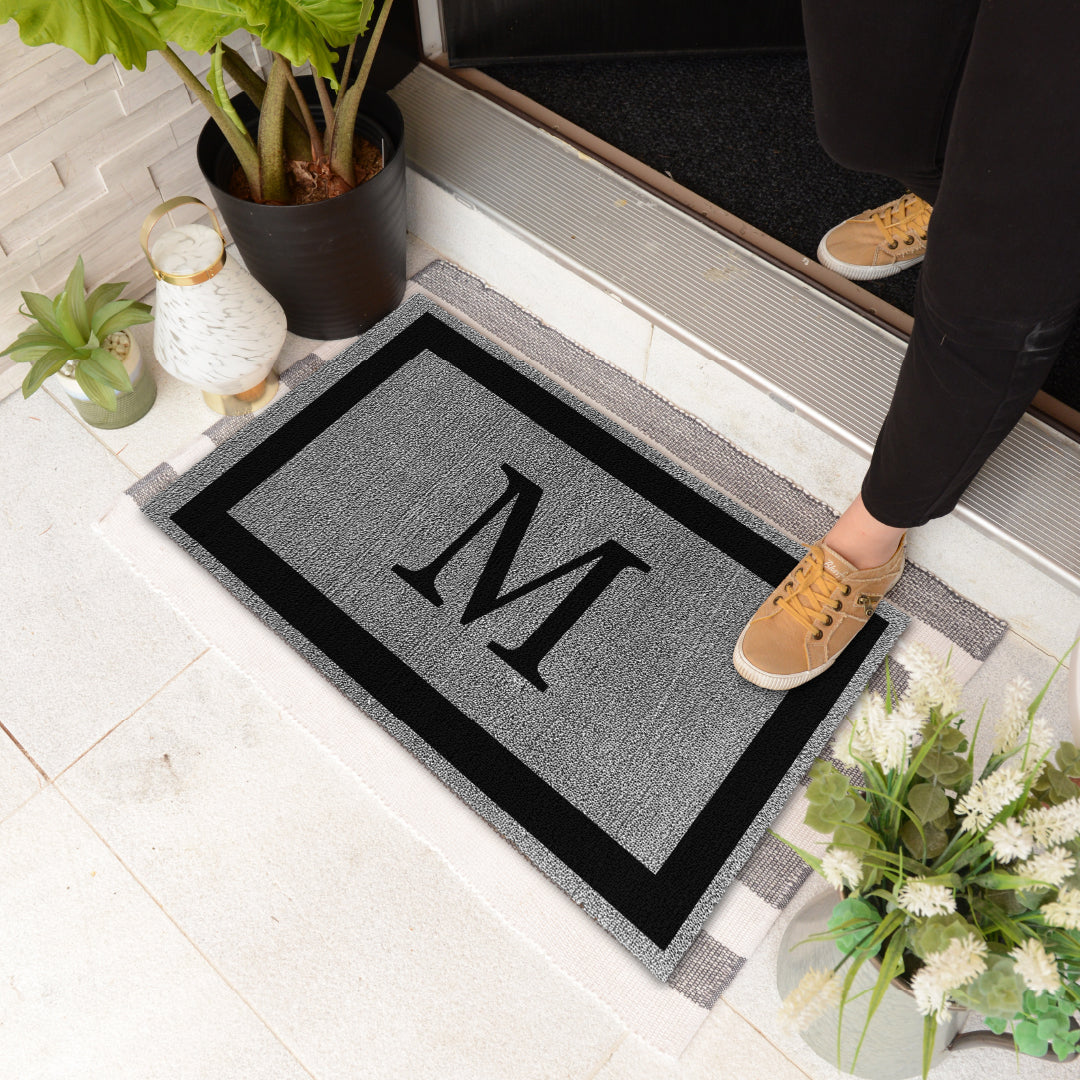 Decor Loop Single Border Personalized Doormats