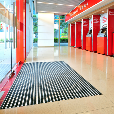 Top Clean Light XL Aluminum Entrance Matting - 12mm with Ribbed Carpet