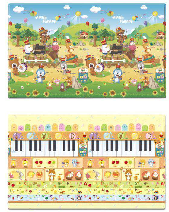 Reversible Dwinguler Playmat with Alphabet - Music Parade baby mat