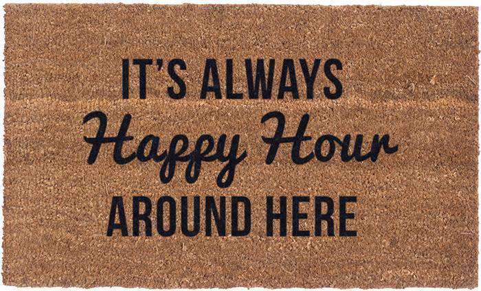 Always Happy Hour Vinyl Coir Doormat