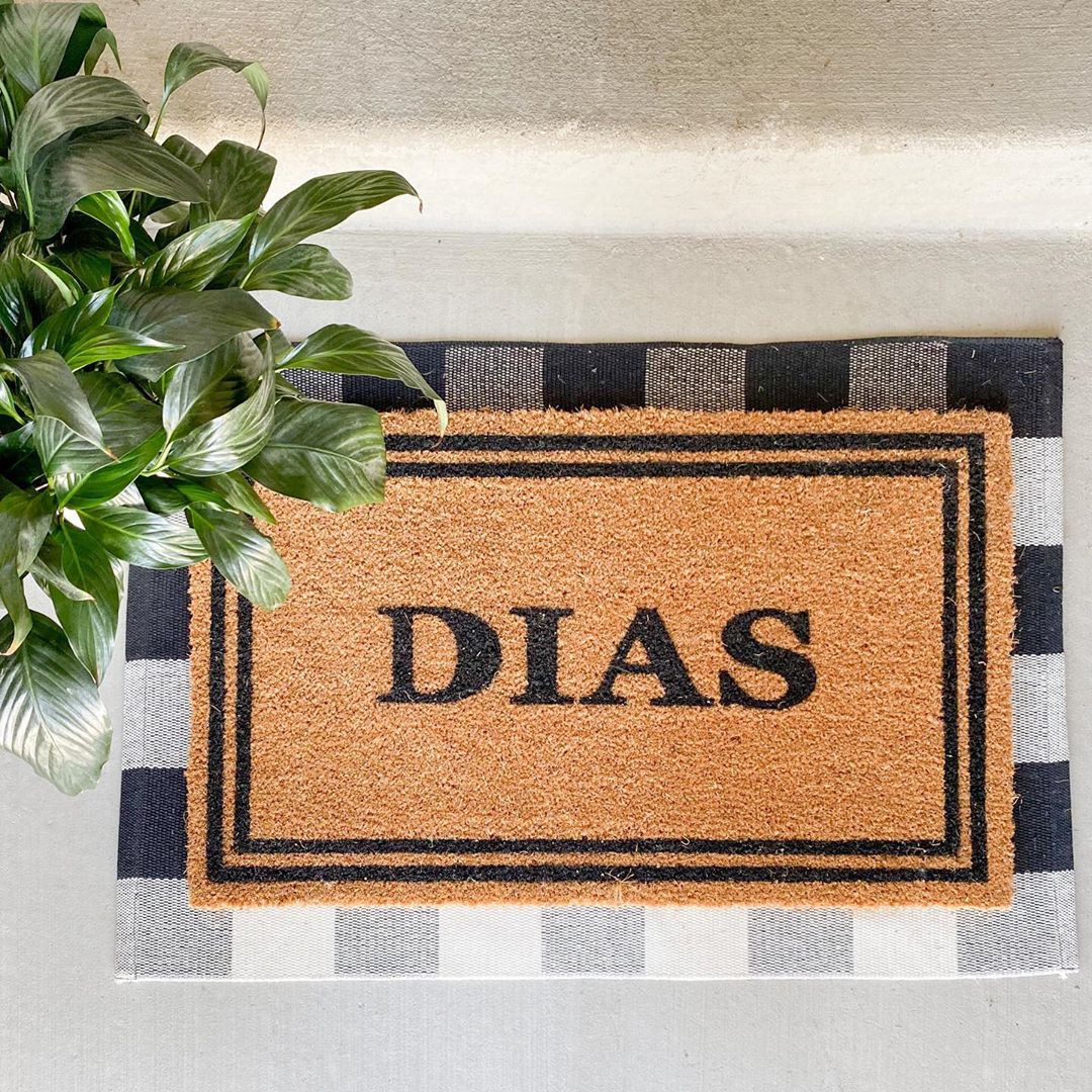 Double Border Personalized Doormats