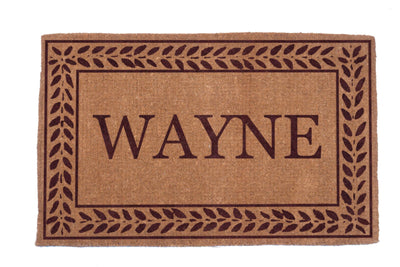 Leafy Vines Border Personalized Doormats