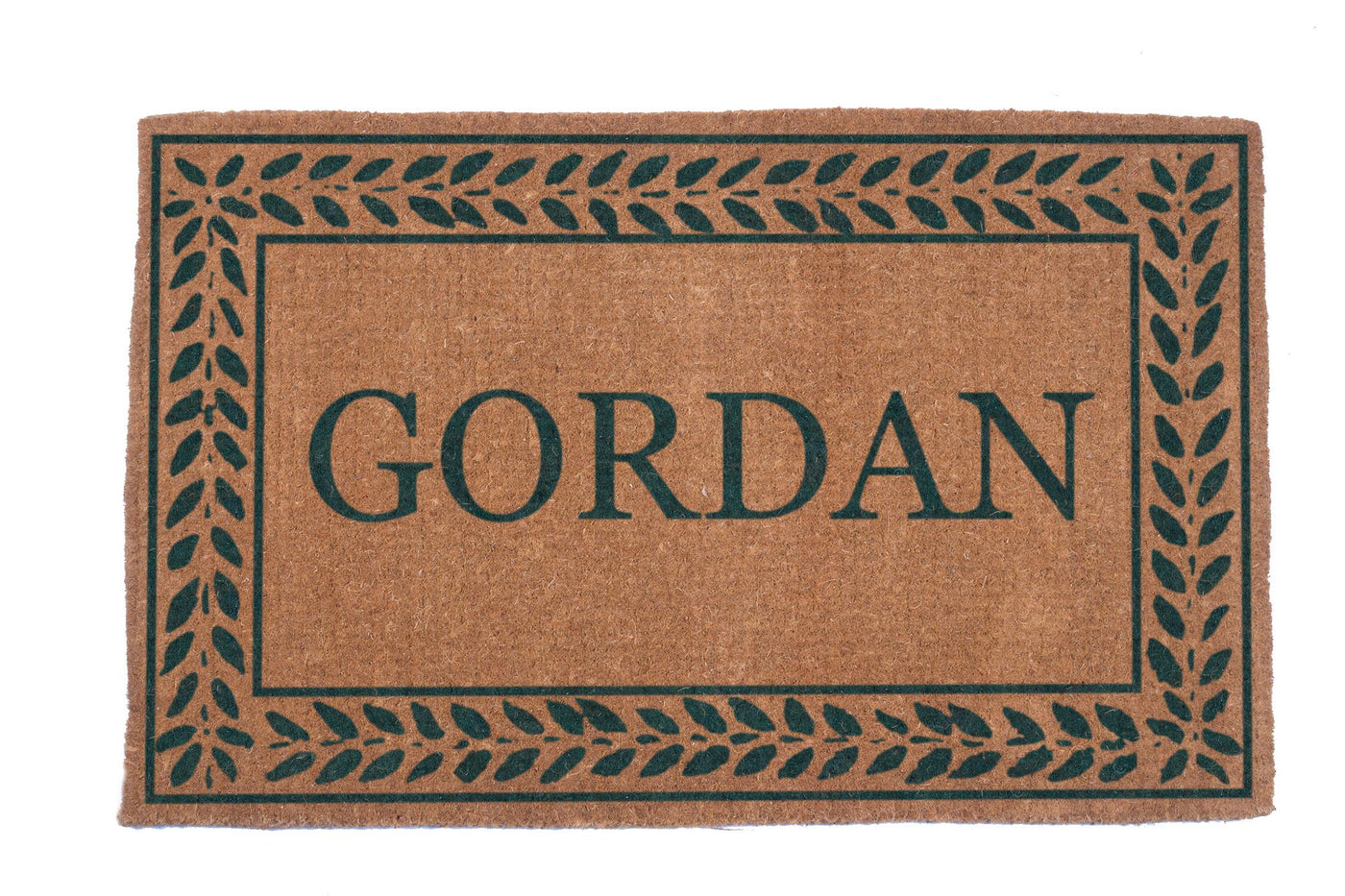 Leafy Vines Border Personalized Doormats