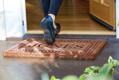 Leafy Vines Border Personalized Doormats