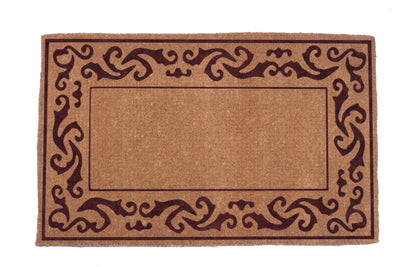 Rolling Scrolls Bordered Coco Doormats