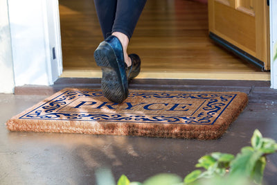 Rolling Scrolls Border Personalized Doormats