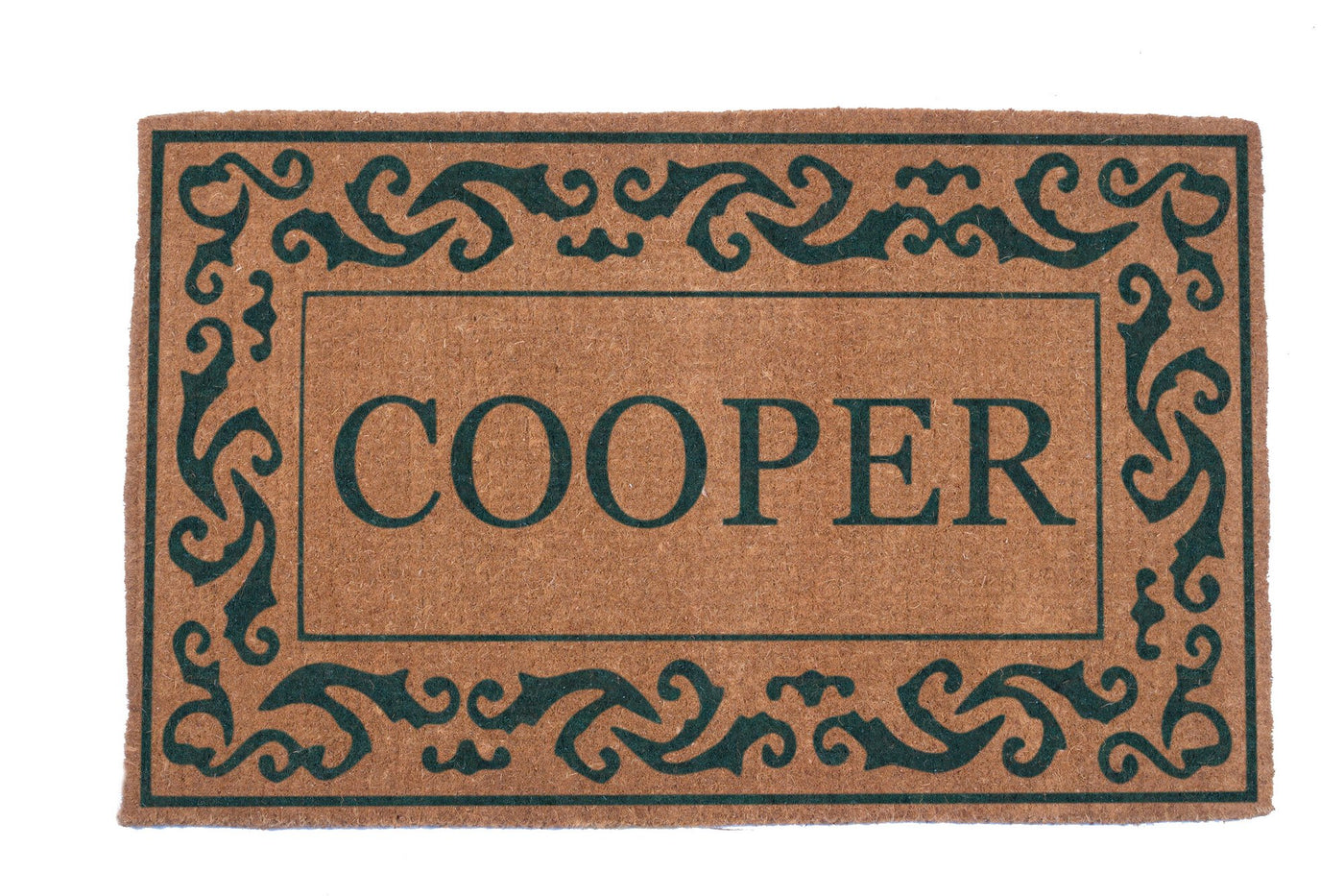 Rolling Scrolls Border Personalized Doormats