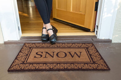 Blooming Hearts Border Personalized Doormats