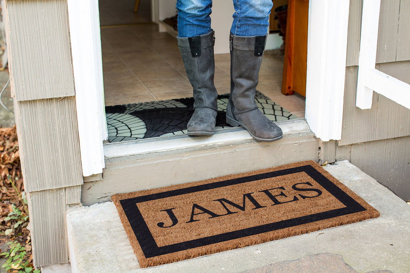 Single Border Personalized Doormats