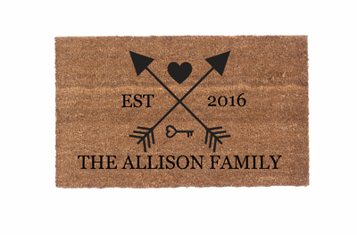 Personalized Family Arrows Doormats