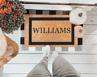 Single Border Personalized Doormats